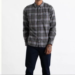 Bridge & Burn Winslow gray plaid flannel shirt